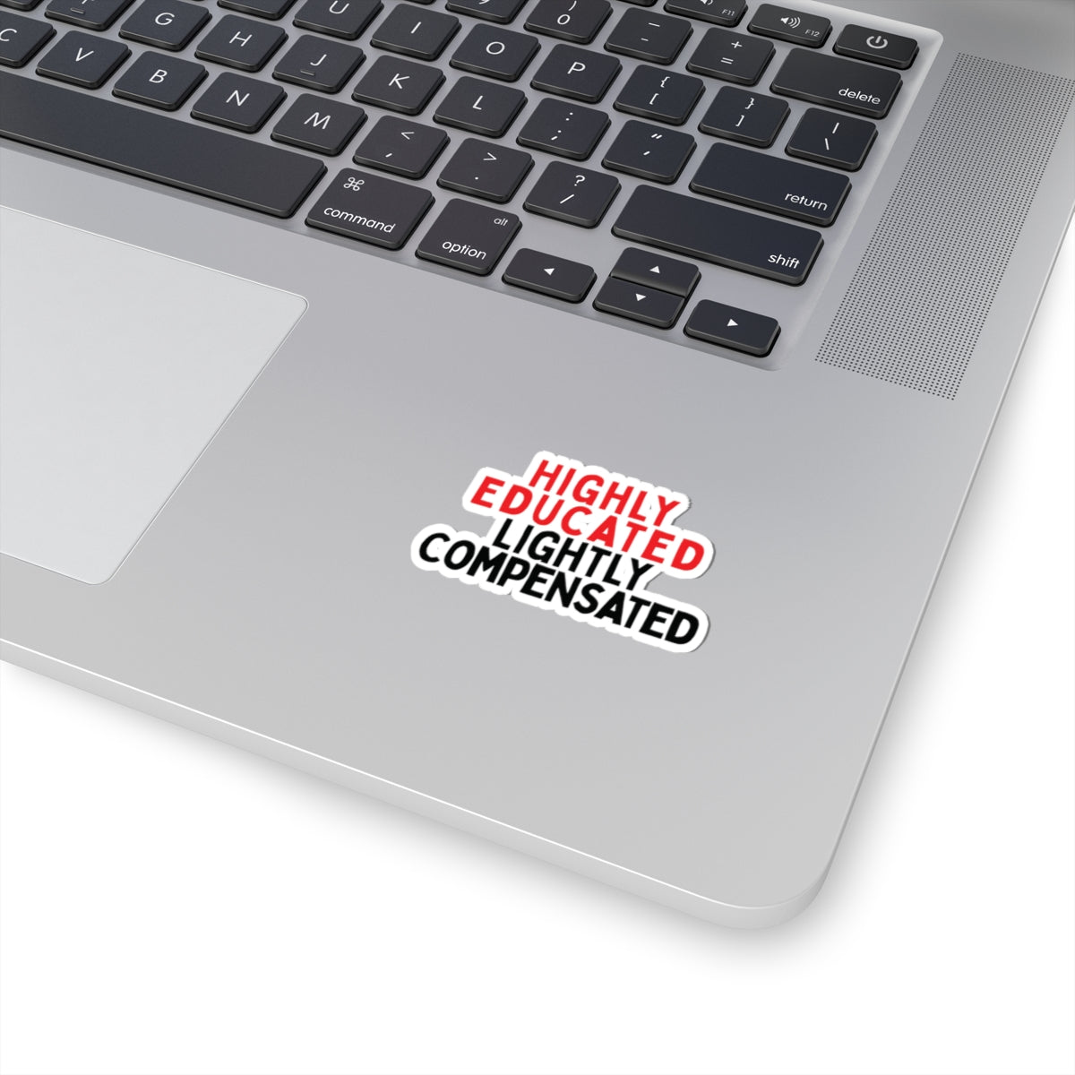 Highly Educated, Lightly Compensated Kiss-Cut Stickers