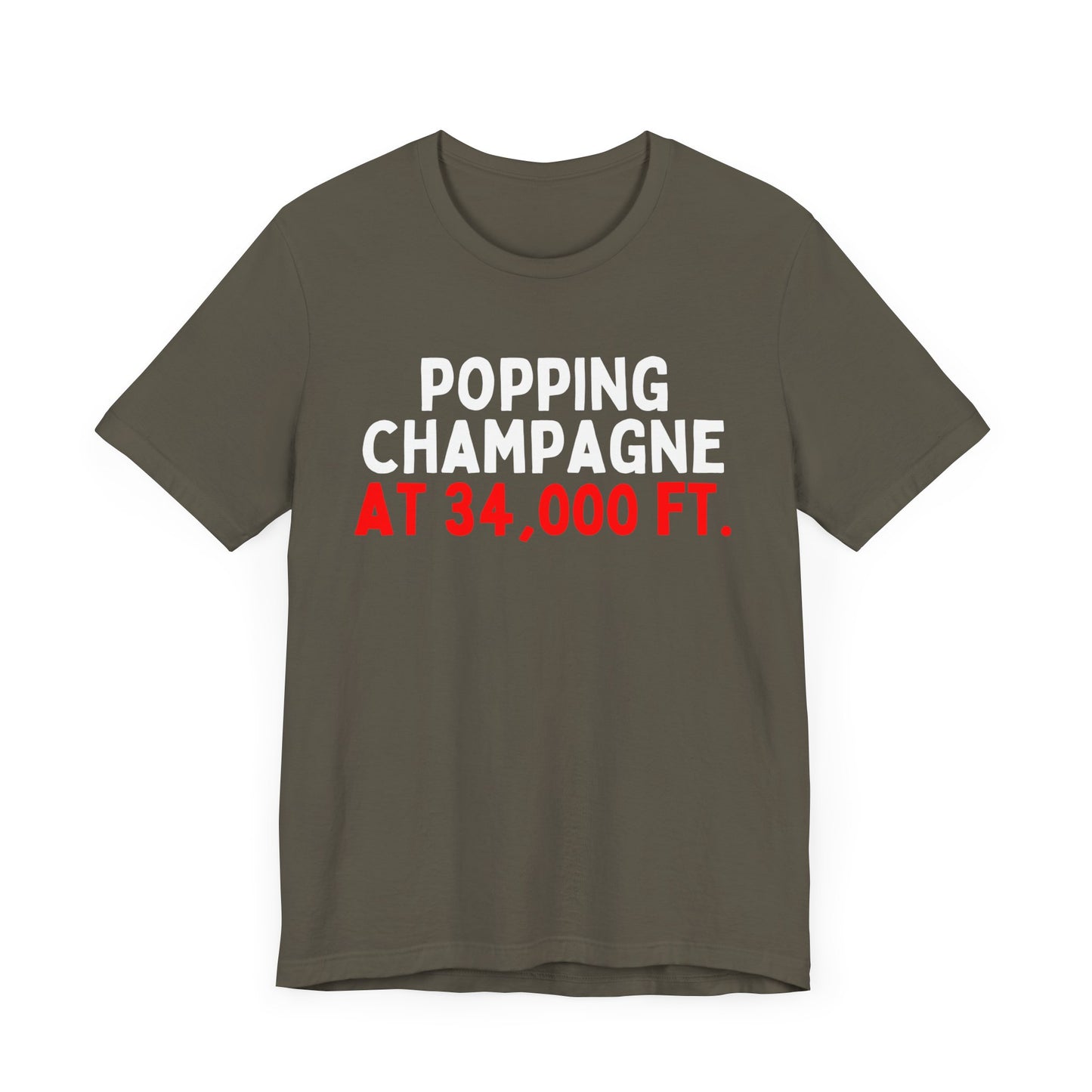 Popping Champagne At 34,000 Ft. T-Shirt