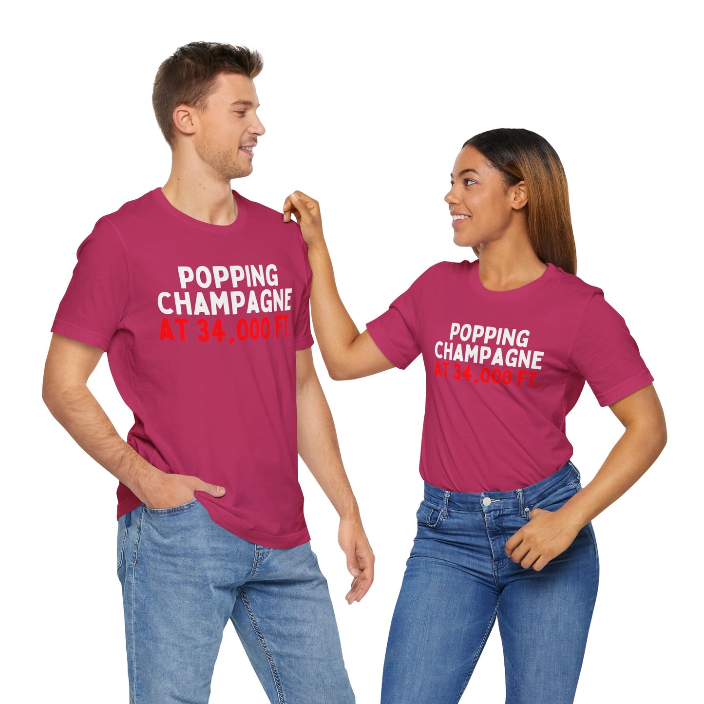 Popping Champagne At 34,000 Ft. T-Shirt