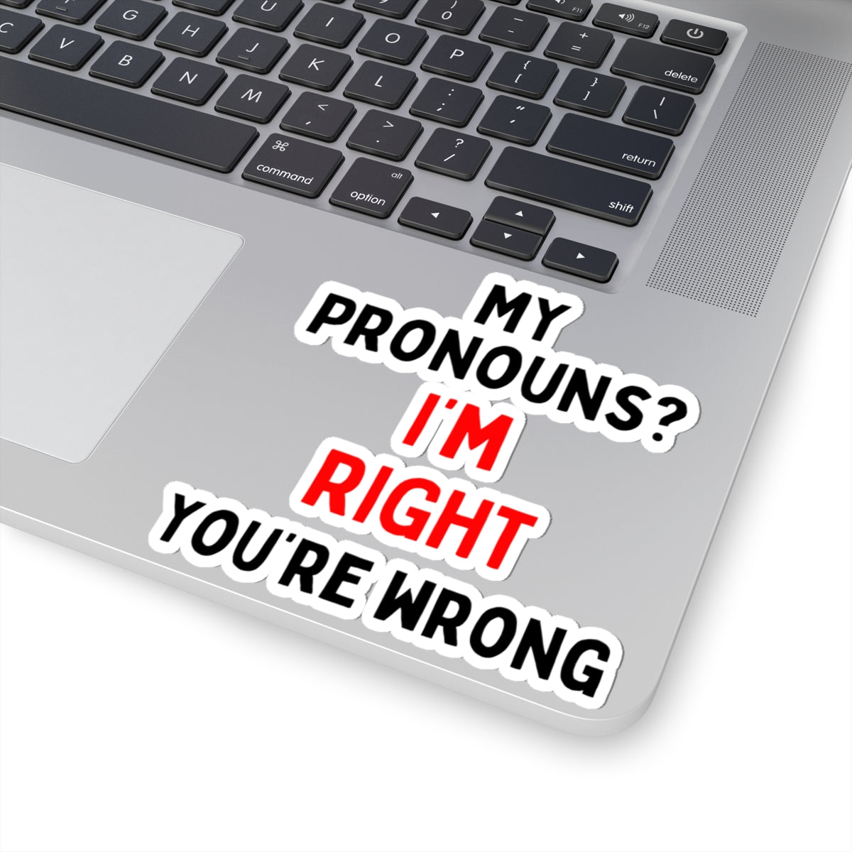 My Pronouns? I'm Right, You're Wrong Kiss-Cut Stickers