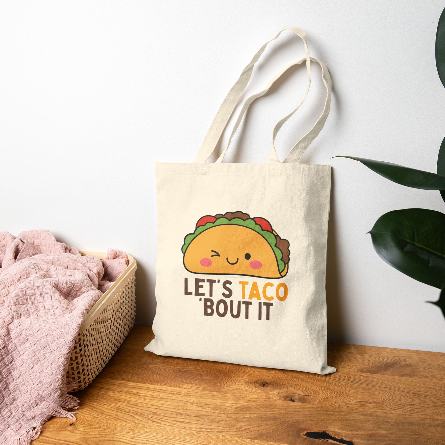 Let's Taco 'Bout It Cotton Canvas Tote Bag