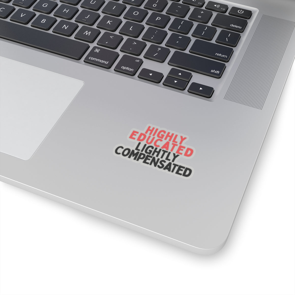 Highly Educated, Lightly Compensated Kiss-Cut Stickers