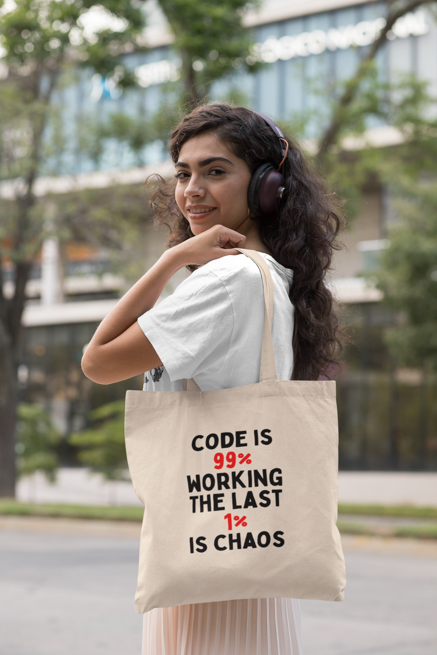 Code Is 99% Working, The Last 1% Is Chaos Tote Bag