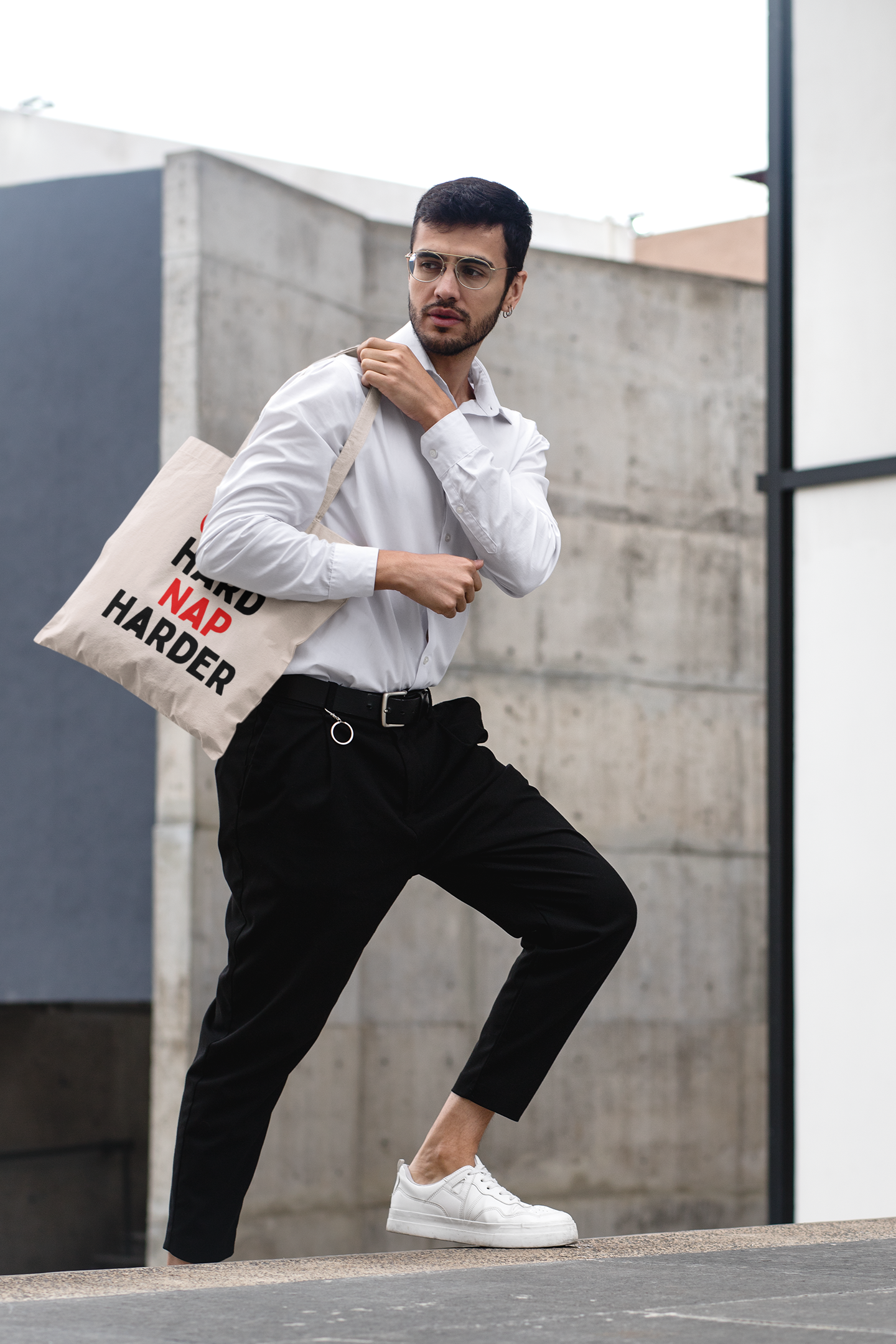 Code Hard, Nap Harder Tote Bag
