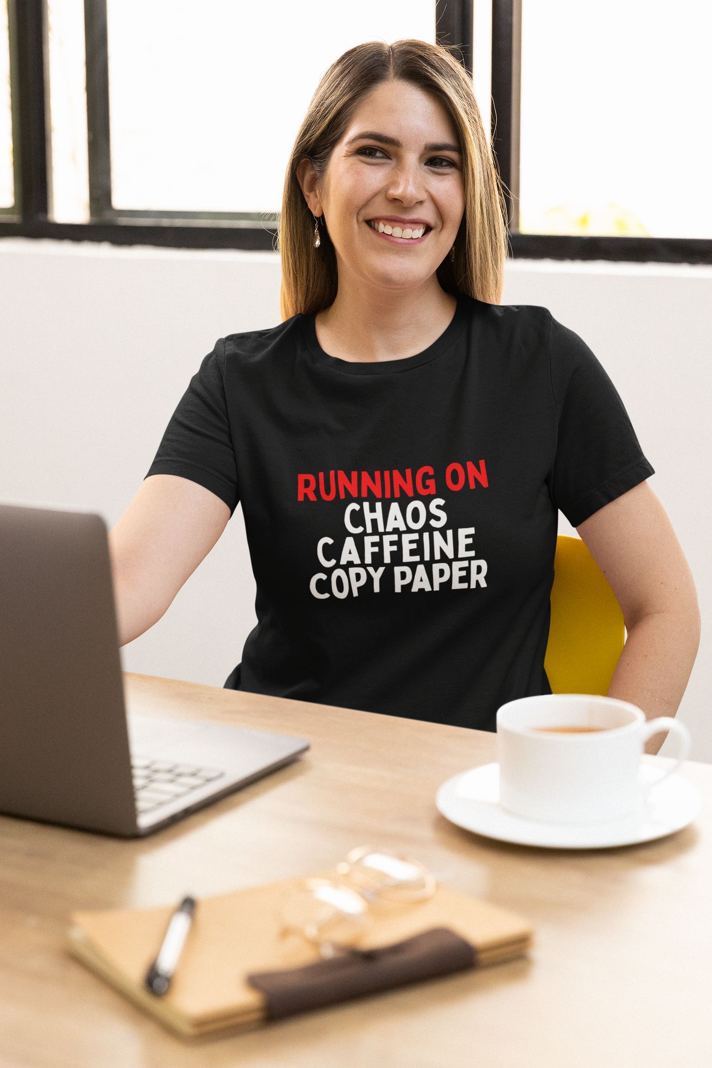 Running On Chaos, Caffeine, Copy Paper T-Shirt