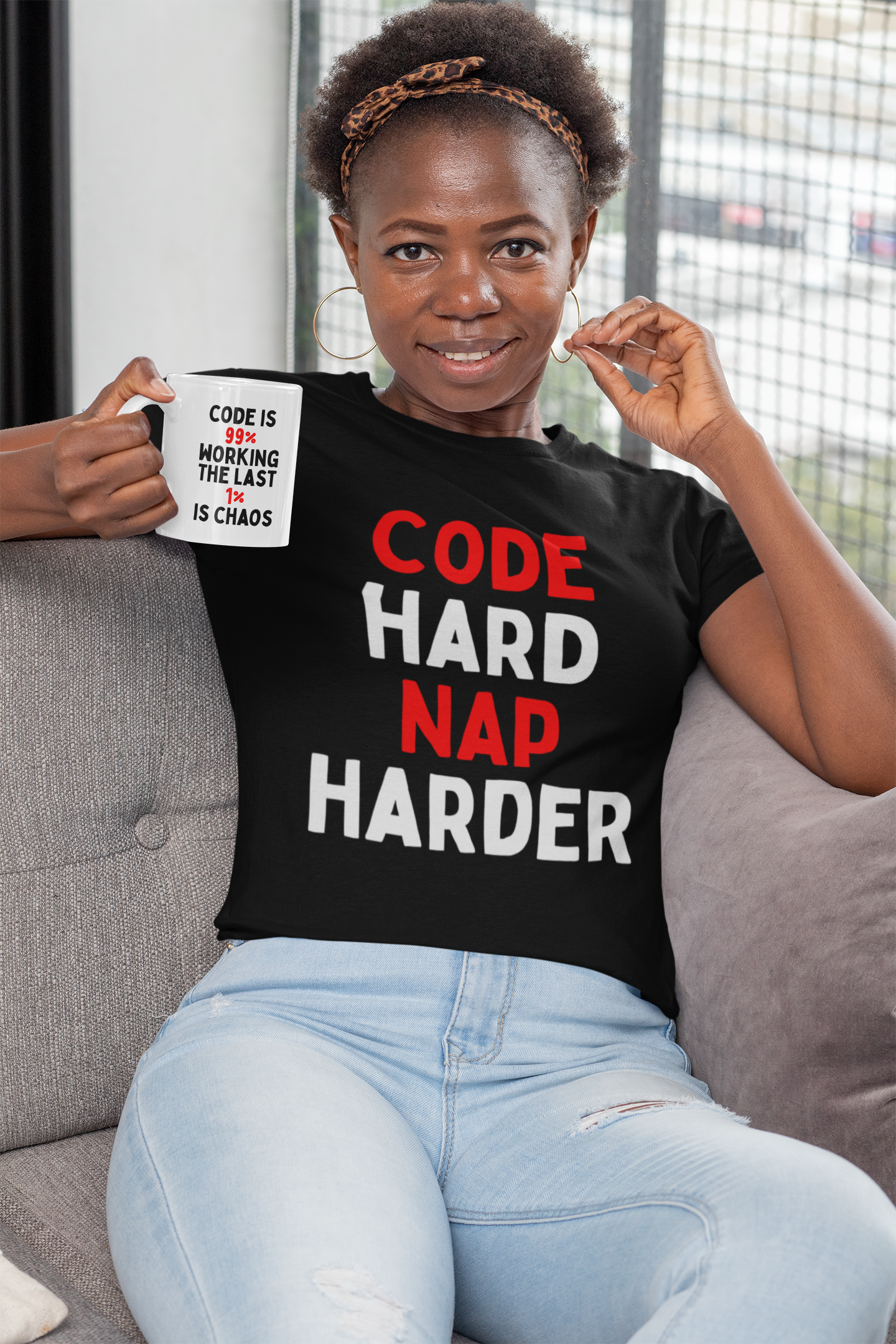 Code Hard, Nap Harder T-Shirt