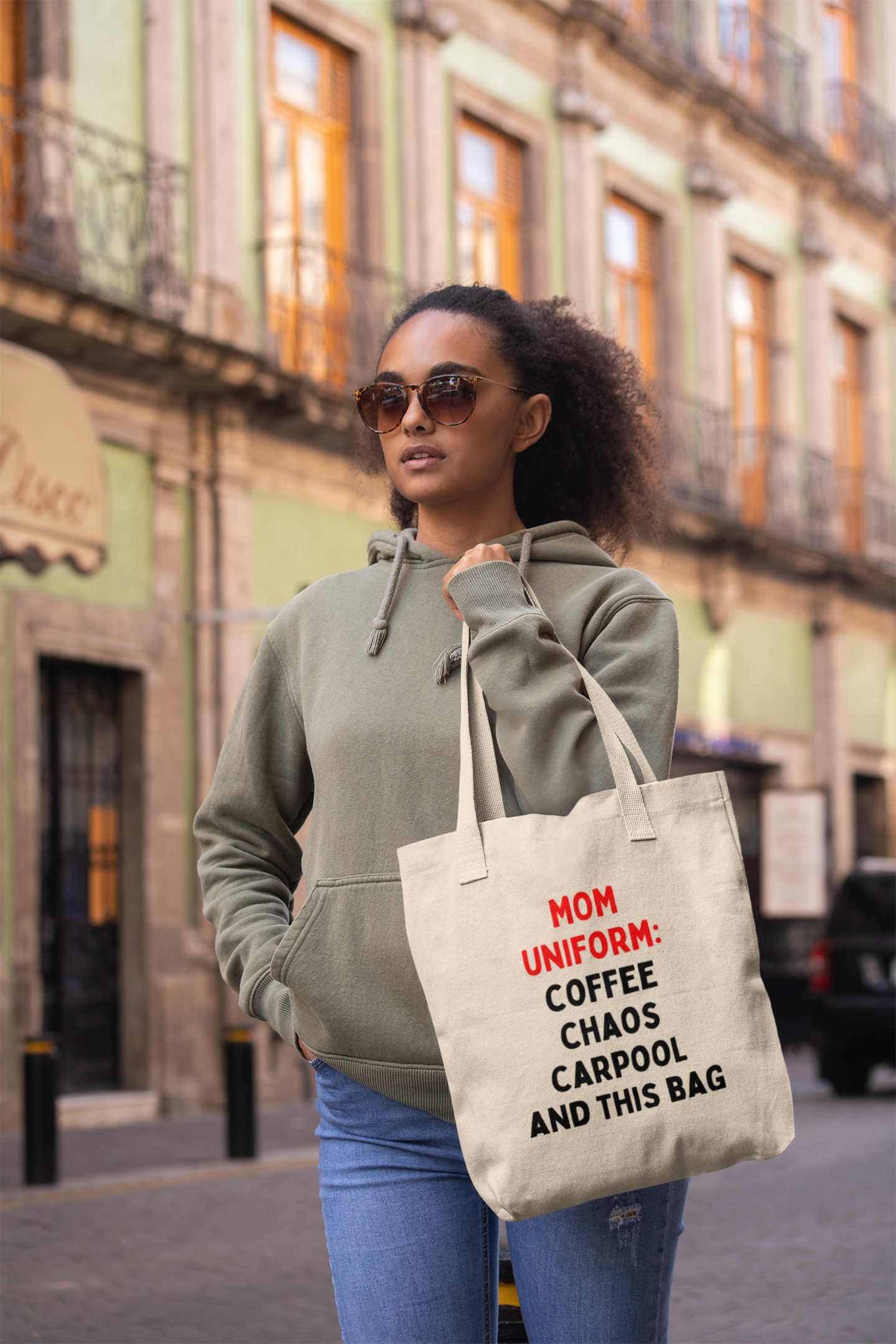 Mom Uniform: Coffee, Chaos, Carpool And This Bag Tote Bag