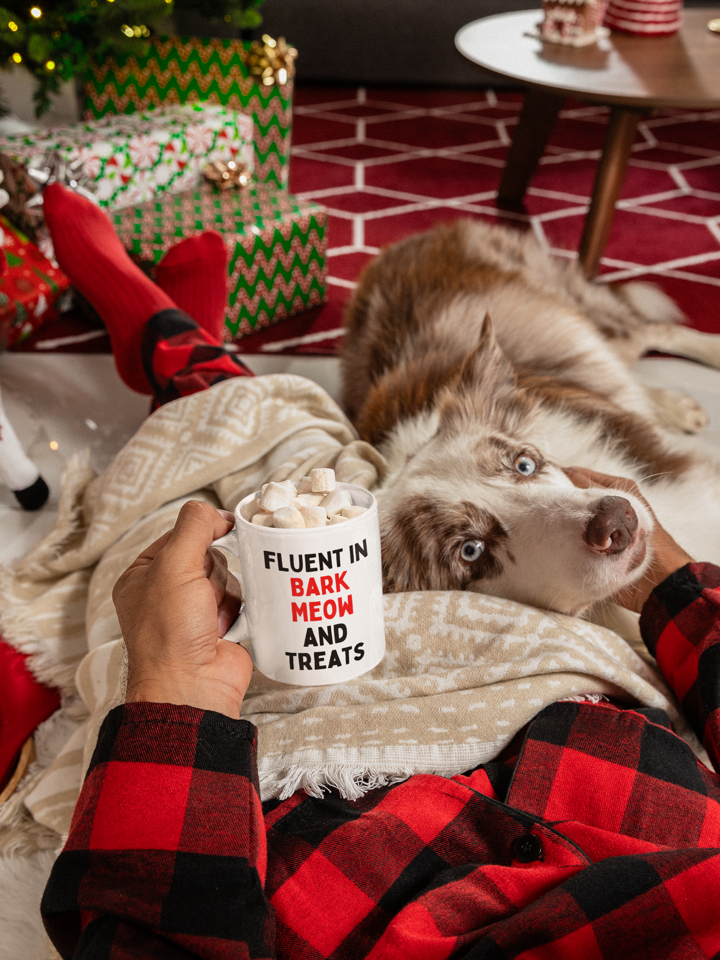 Fluent in Bark, Meow and Treats Mug