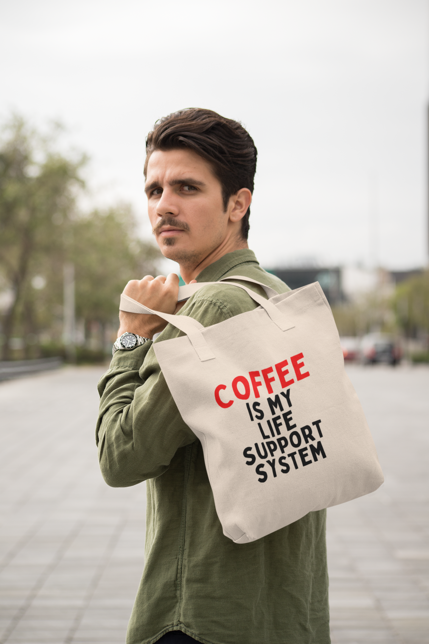 Coffee Is My Life Support System Tote Bag