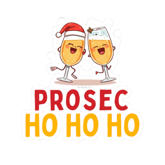 Prosec Ho Ho Ho Kiss-Cut Sticker