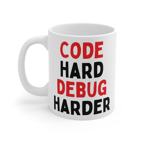 Code Hard, Debug Harder Mug