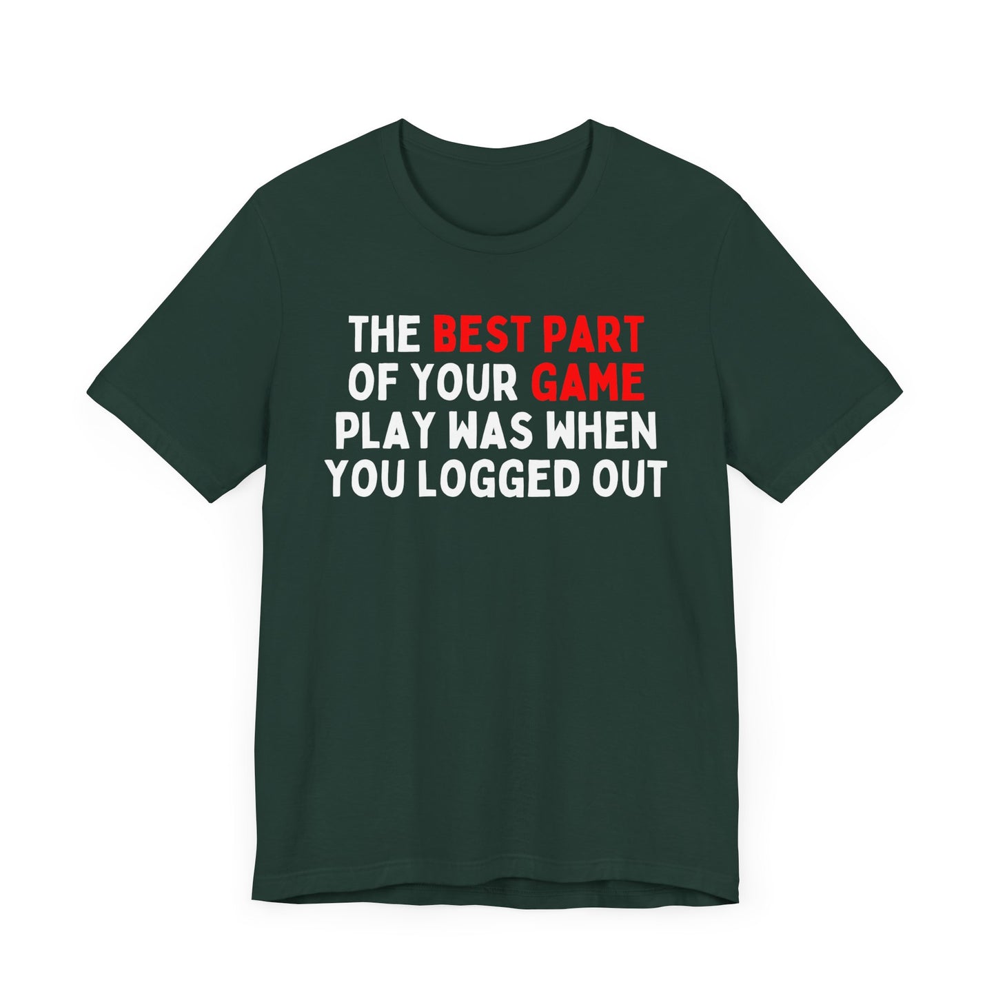 The Best Part of Your Game Play is Logging Out T-Shirt