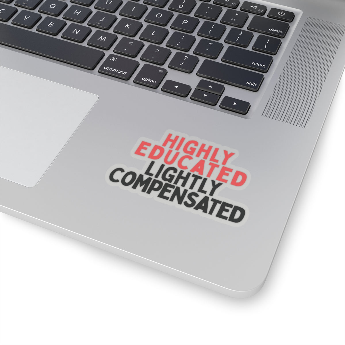 Highly Educated, Lightly Compensated Kiss-Cut Stickers