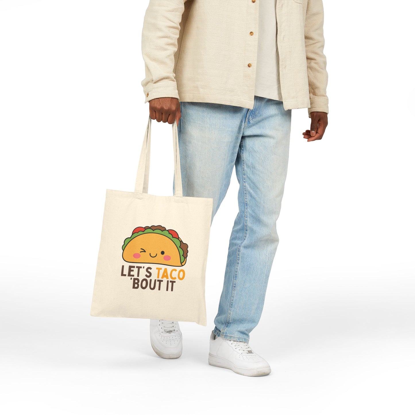 Let's Taco 'Bout It Cotton Canvas Tote Bag