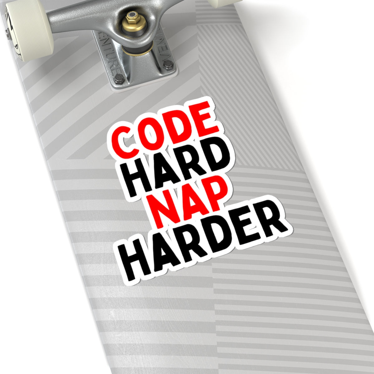 Code Hard, Nap Harder Kiss-Cut Stickers