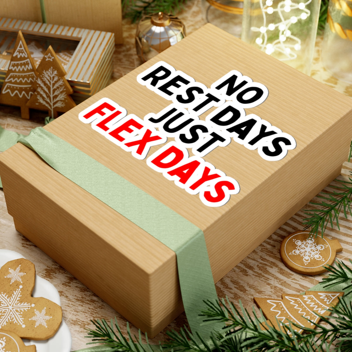 No Rest Days, Just Flex Days Kiss-Cut Stickers