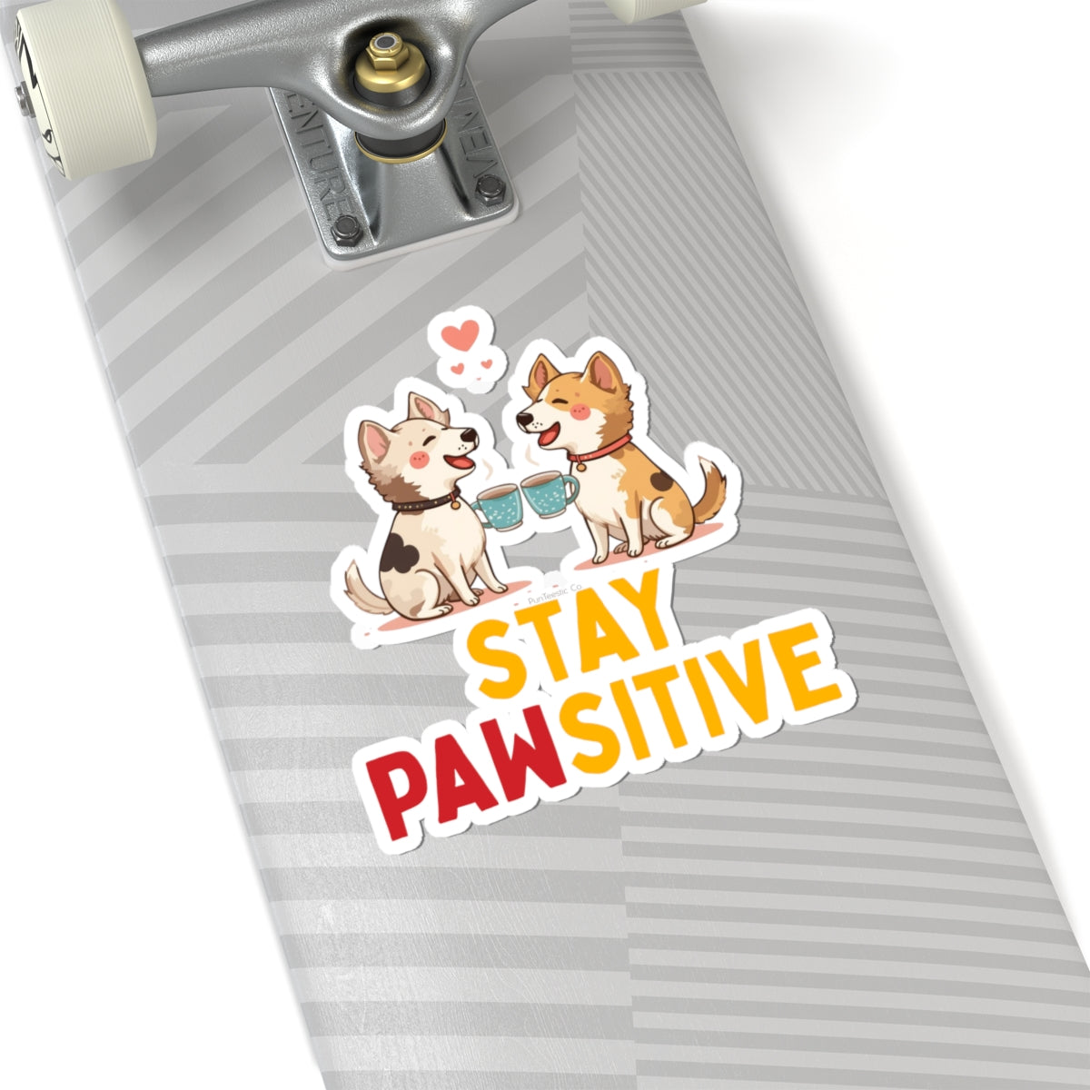 Stay Pawsitive Kiss-Cut Sticker
