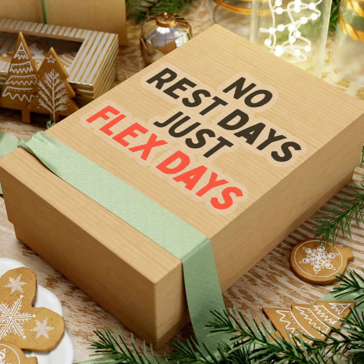 No Rest Days, Just Flex Days Kiss-Cut Stickers