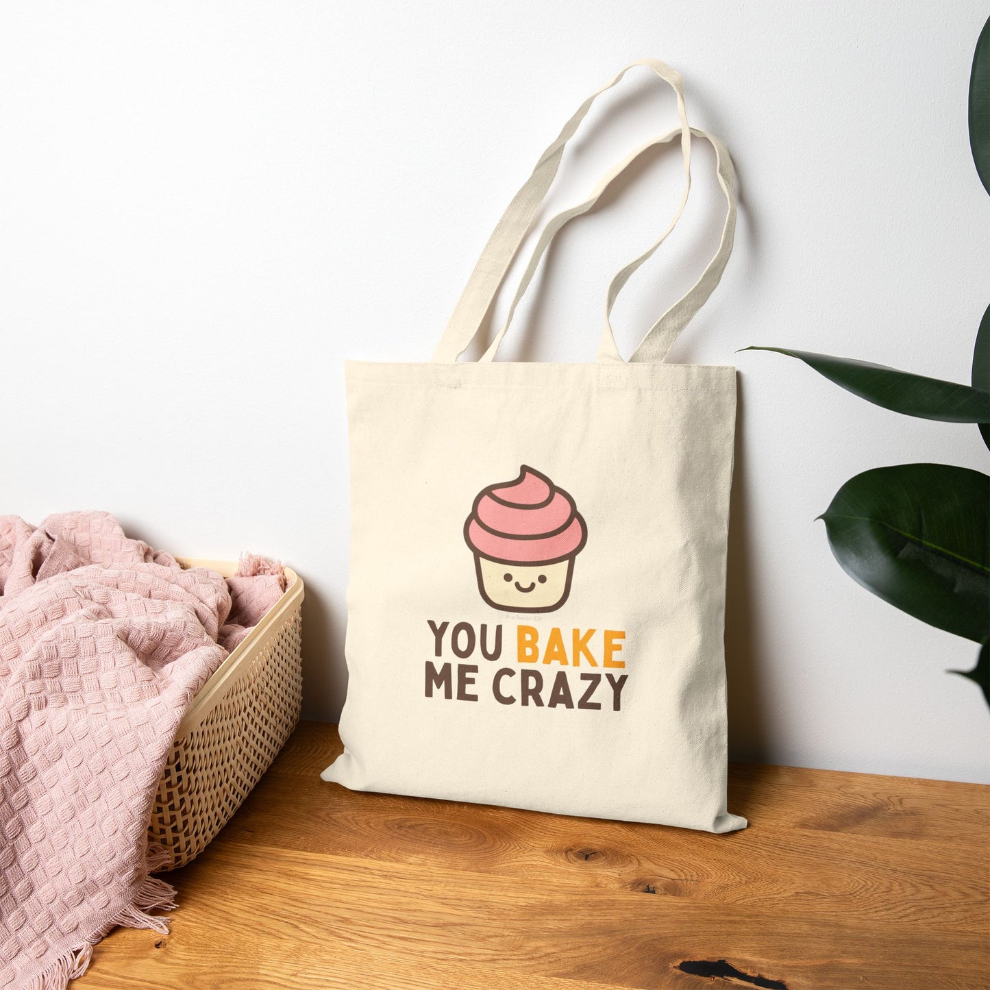 You Bake Me Crazy Cotton Canvas Tote Bag