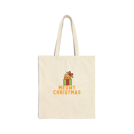 Meowy Christmas Tote Bag