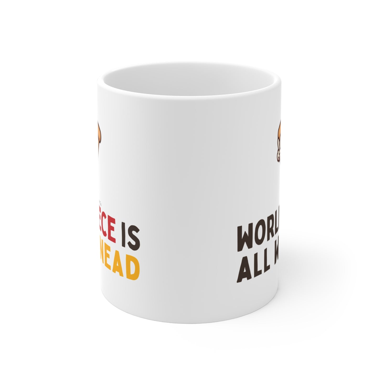 World Piece Is All We Knead Mug