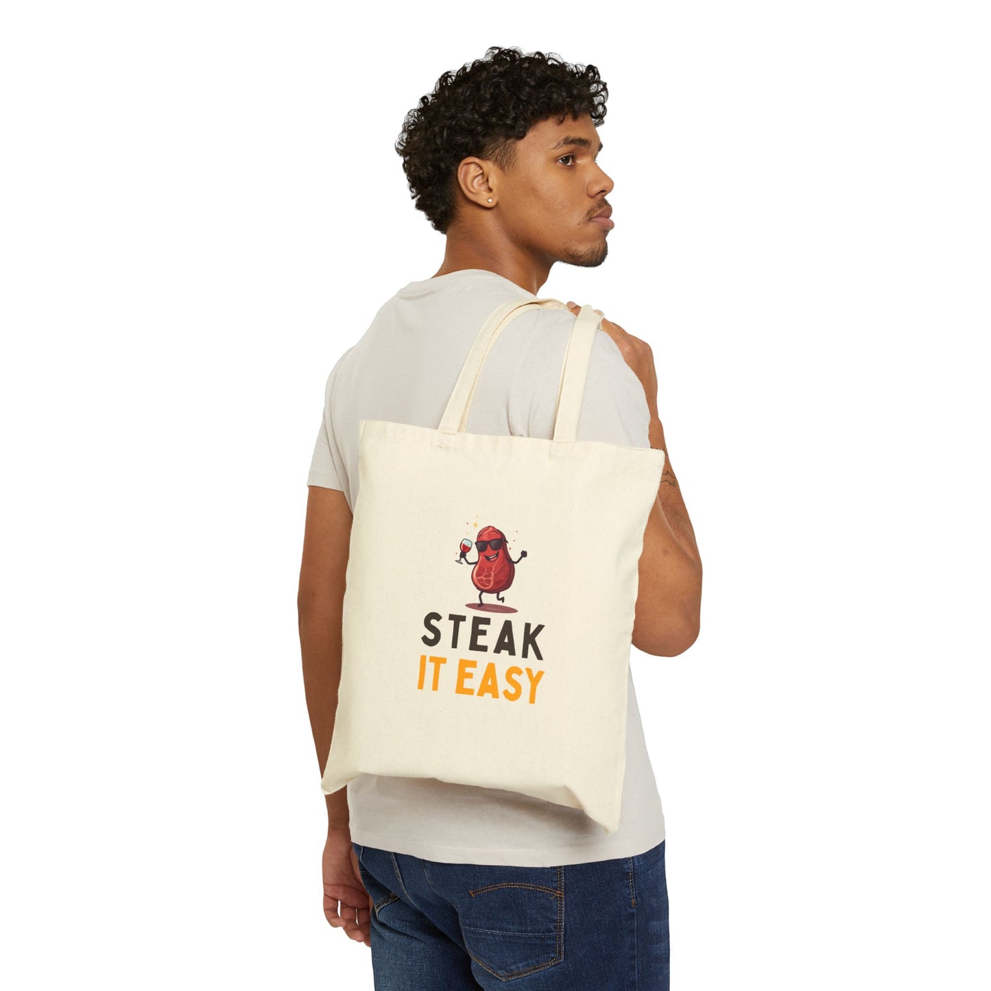 Steak It Easy Canvas Tote Bag