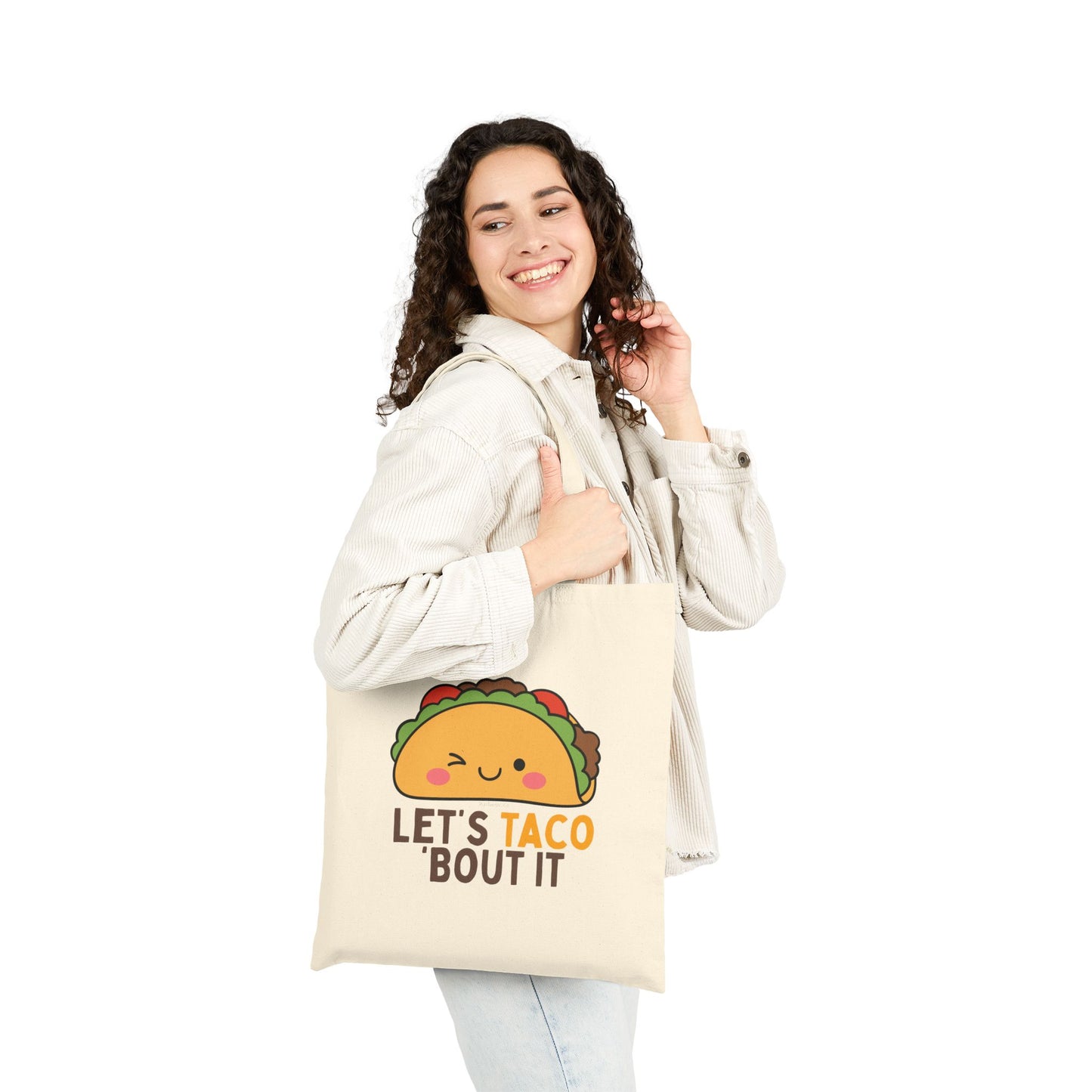 Let's Taco 'Bout It Cotton Canvas Tote Bag