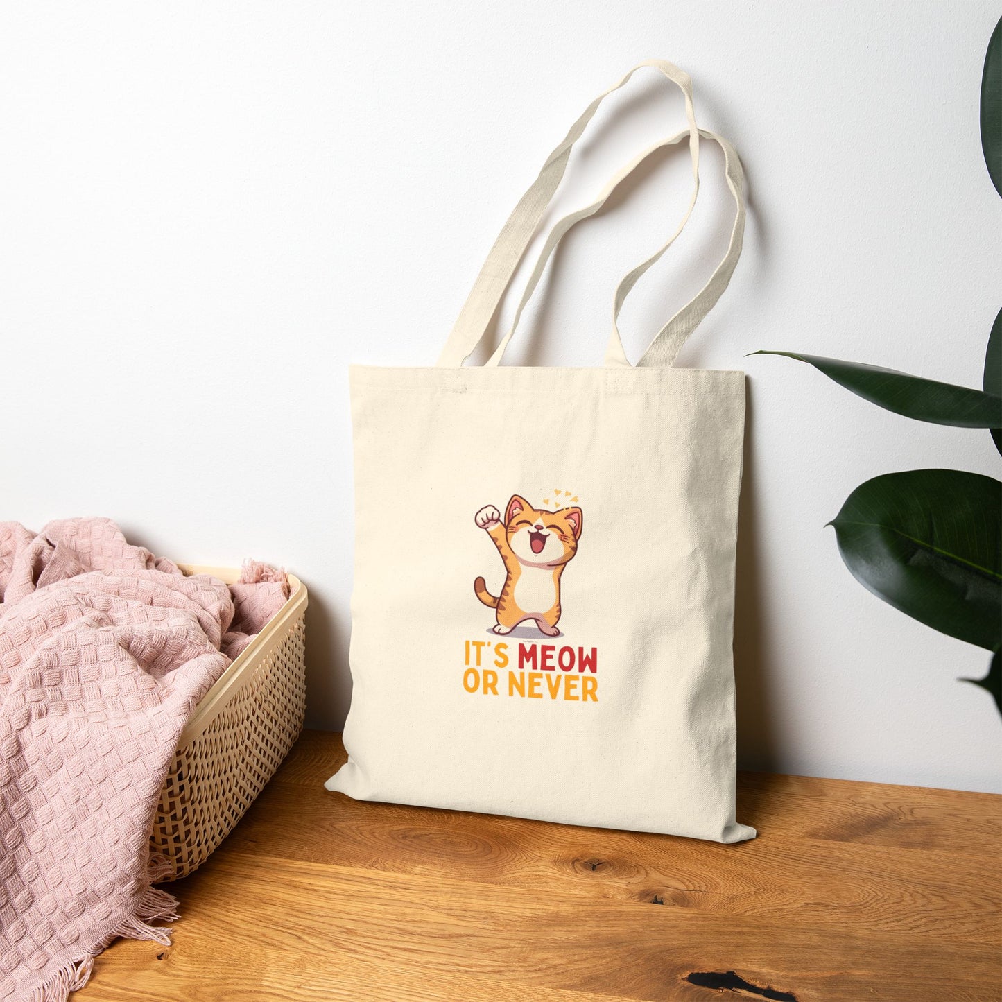 It's Meow or Never Tote Bag