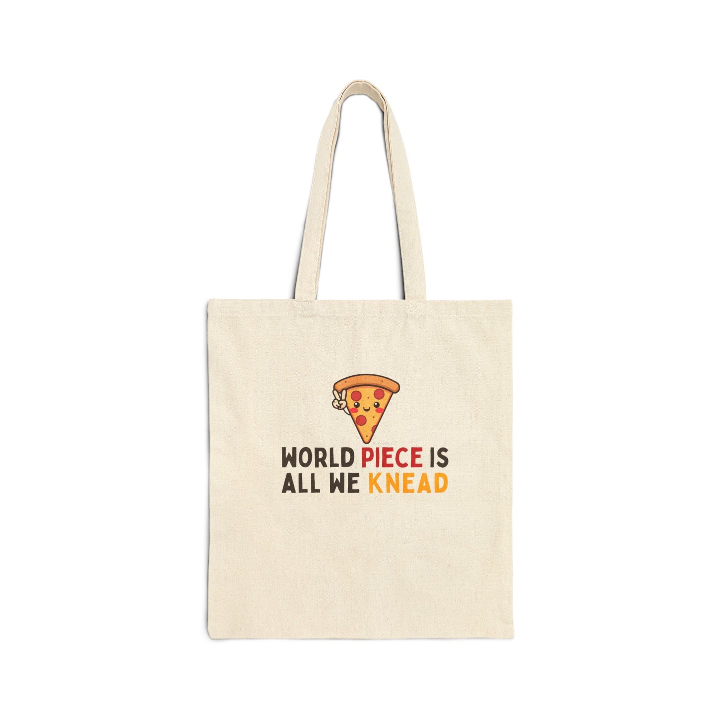World Piece is All We Knead Canvas Tote Bag