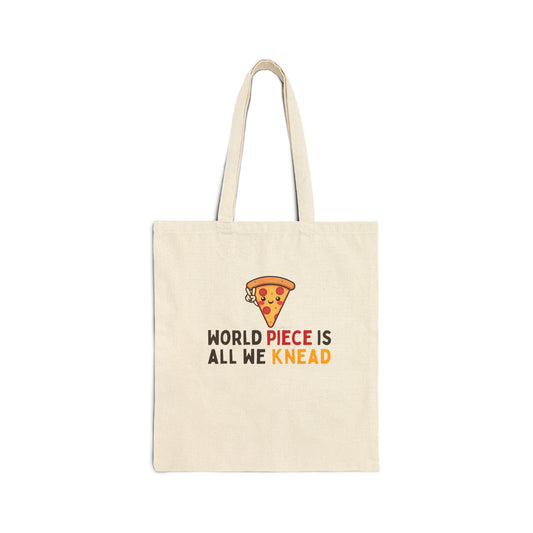 World Piece is All We Knead Canvas Tote Bag