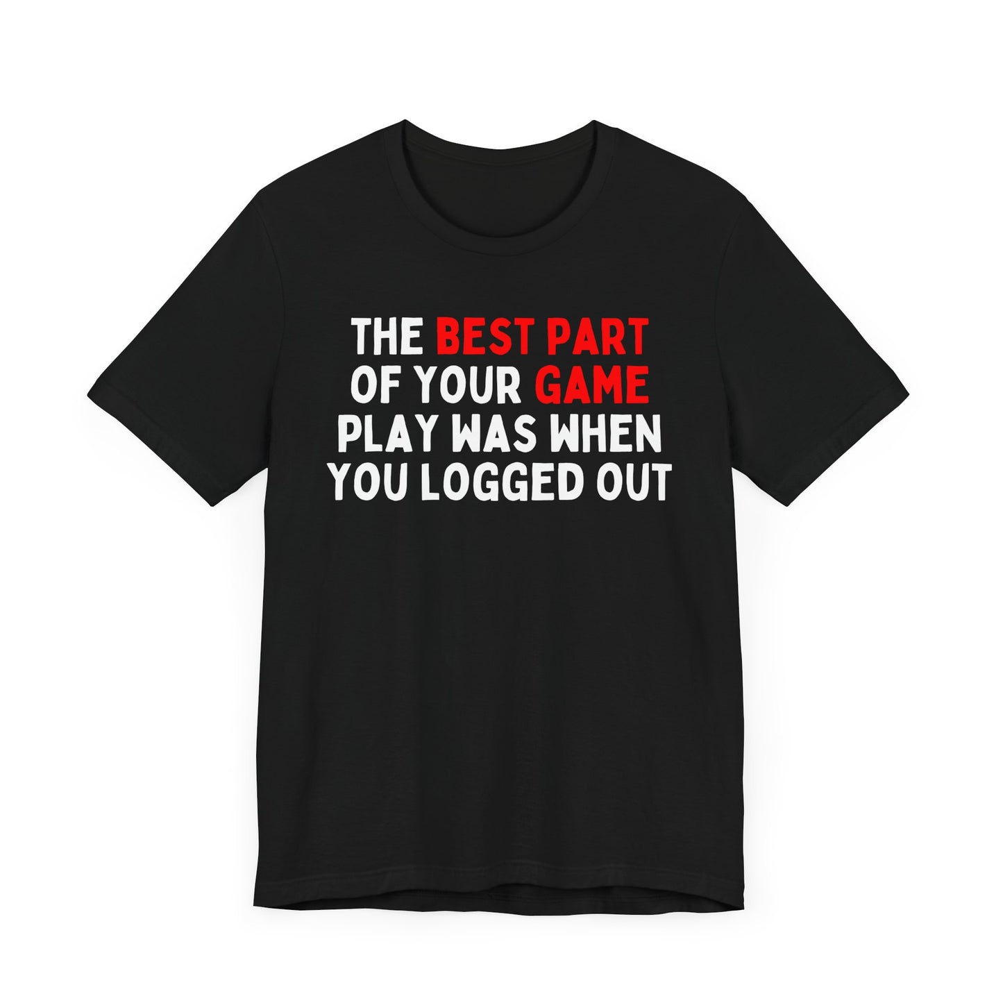 The Best Part of Your Game Play is Logging Out T-Shirt