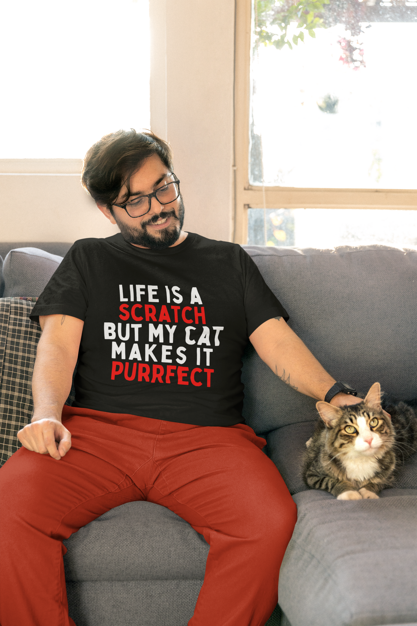 Life Is A Scratch But My Cat Makes It Purrfect T-Shirt