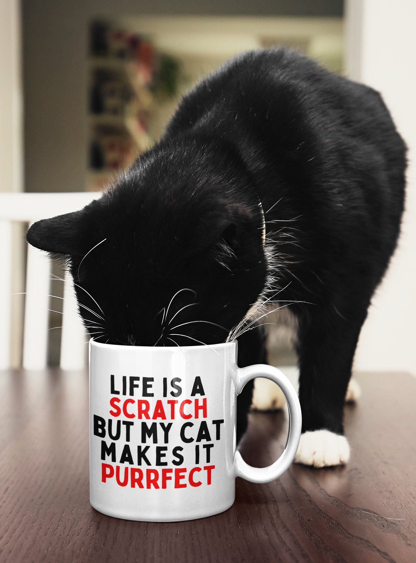Life Is A Scratch But My Cat Makes It Purrfect Mug